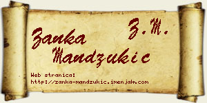 Žanka Mandžukić vizit kartica